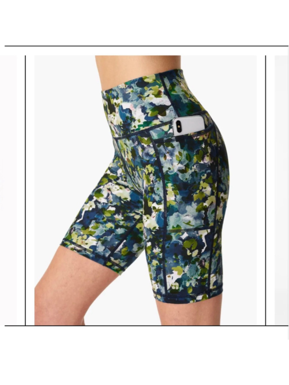 Sweaty Betty Super Sculpt 8" Sustainable Cycling Shorts Connie Floral- Size XS